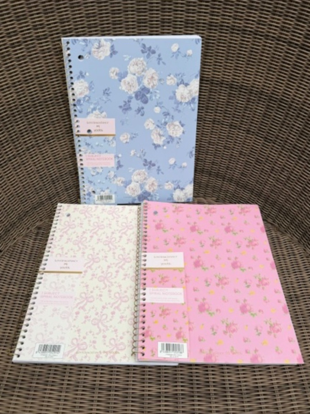 Love Shack Fancy x Target Floral Spiral Notebooks - Set of 3 - NEW - Picture 2 of 4